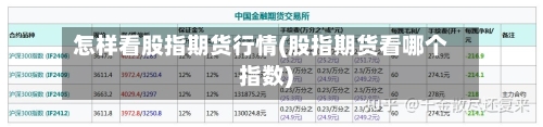 怎样看股指期货行情(股指期货看哪个指数)-第2张图片