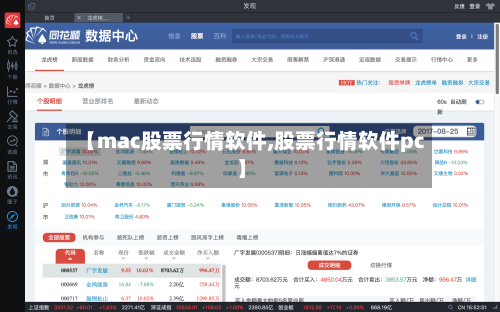 【mac股票行情软件,股票行情软件pc】-第2张图片