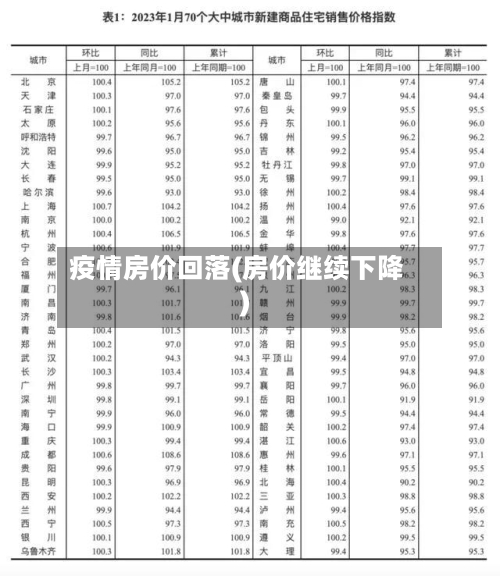 疫情房价回落(房价继续下降)-第3张图片